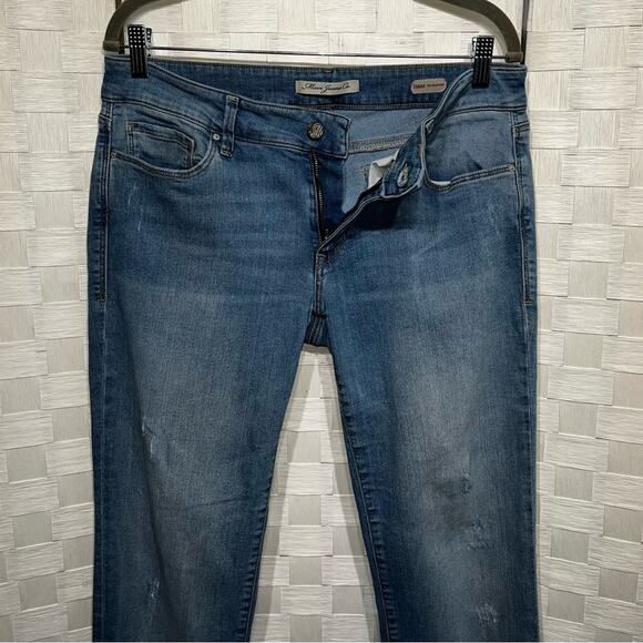 Mavi Jeans Womens Emma Slim Boyfriend Denim Jeans Size 31X32 Distressed Medium - Picture 6 of 12